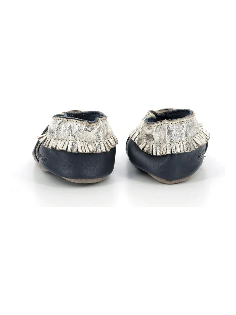 Chaussons Cuir Appaloosa Style   Bleu marine