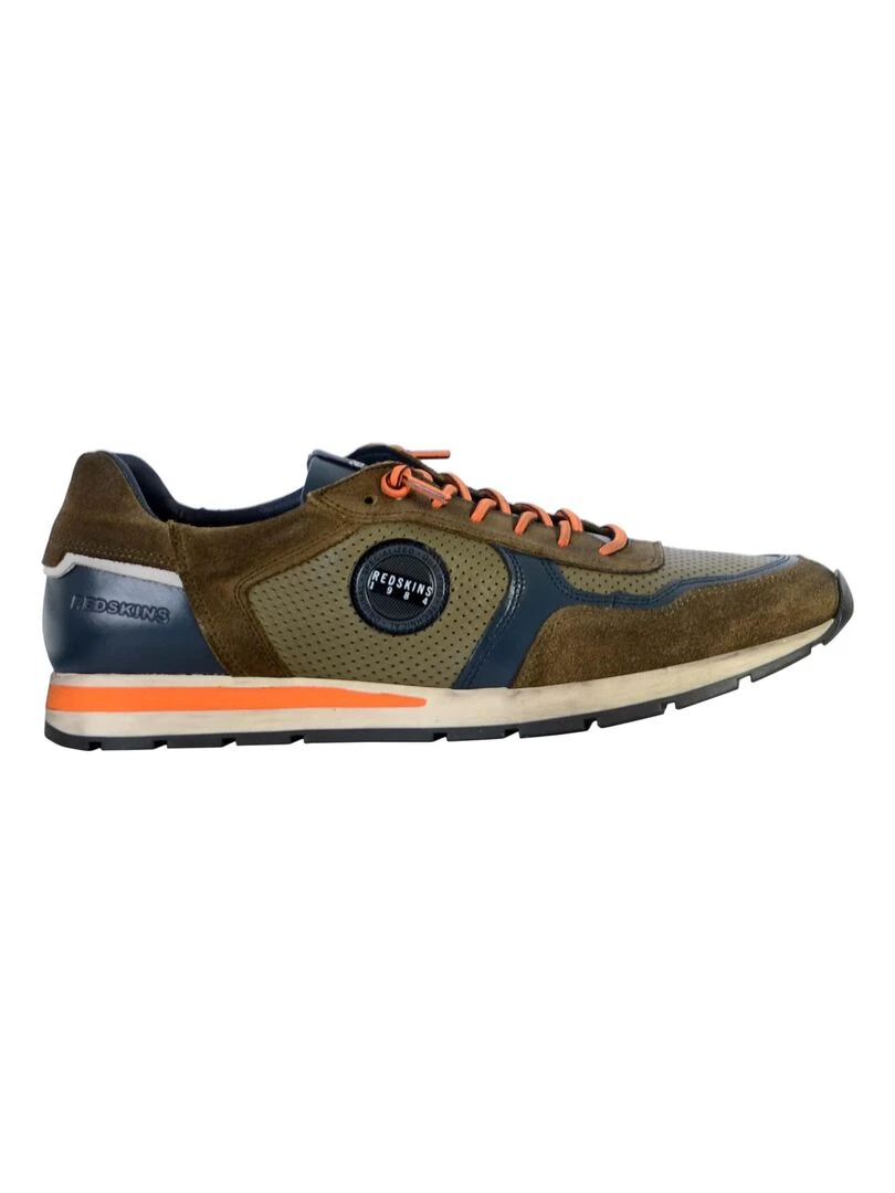 Basket Cuir Redskins Stitch Vert
