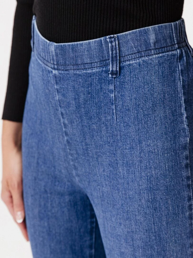 Jean effet ventre plat extensible   Damart   Bleu foncé