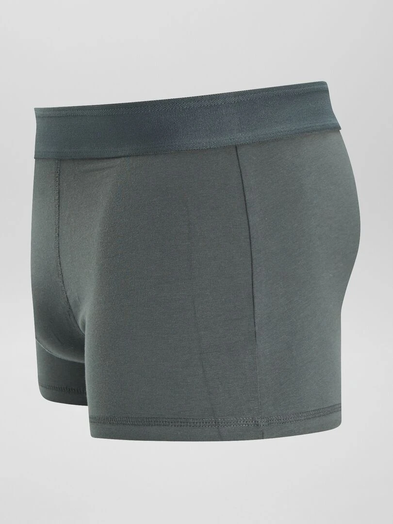 Lot de 3 boxers unis   Kaki/blanc/vert