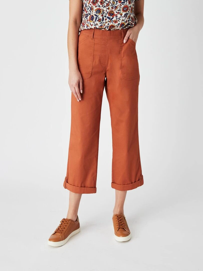 Pantalon 7/8ème transformable Damart Marron caramel