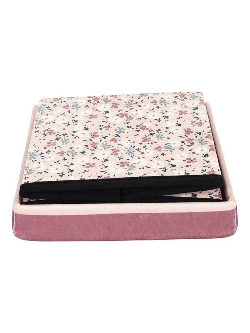 Coffre pouf pliable Madame Princesse   Rose