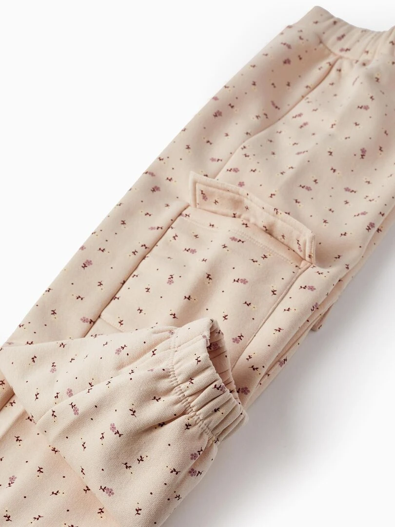 Pantalon de Sport Molletonné pour Fille 'Floral'  SWEET FROSTY DREAMS   Beige clair