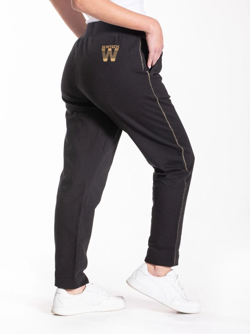 Pantalon jogg à coutures en fil lurex ZEVELYN 'Rica Lewis'   Noir