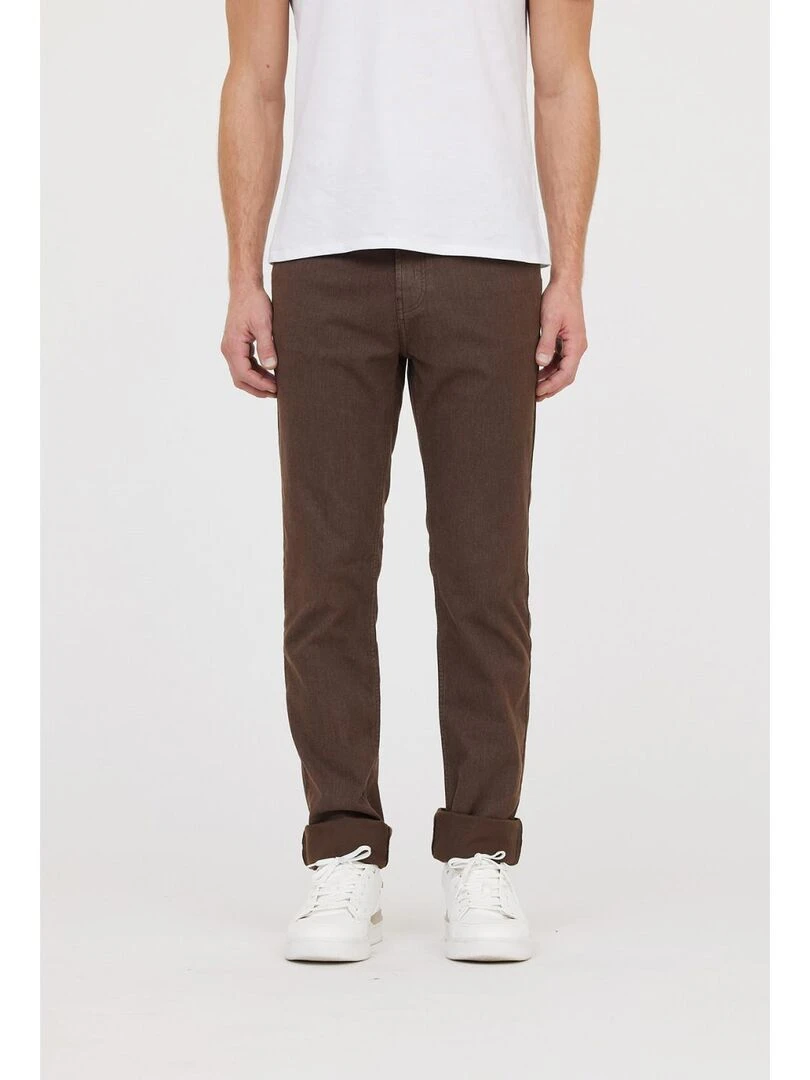 Lee Cooper Pantalon coton straight LC126ZP 10393 Marron foncé