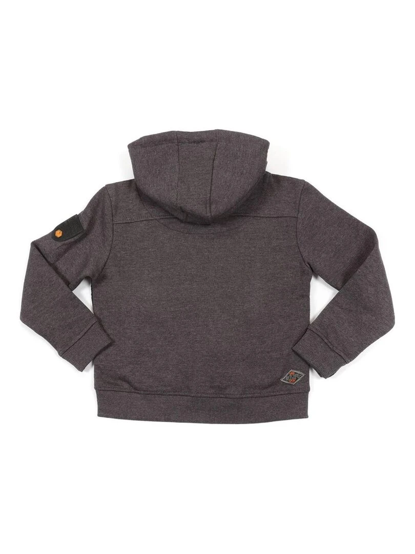 SWEAT ZIPPE CAPUCHE WILKY BOY   Gris