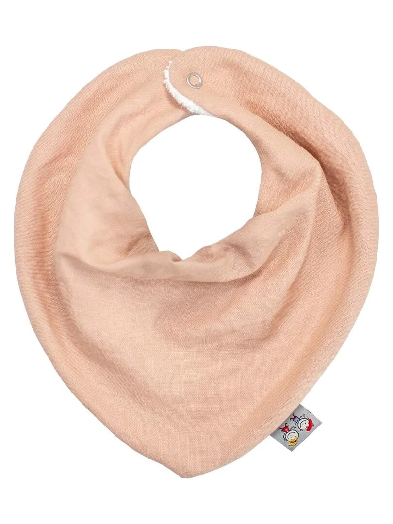 Bavoir bandana en Lin Ecru