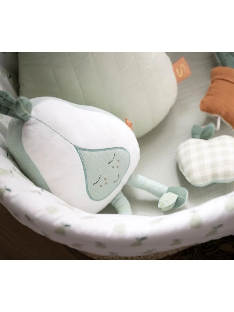 Doudou poire en coton blanc SAUTHON Blanc