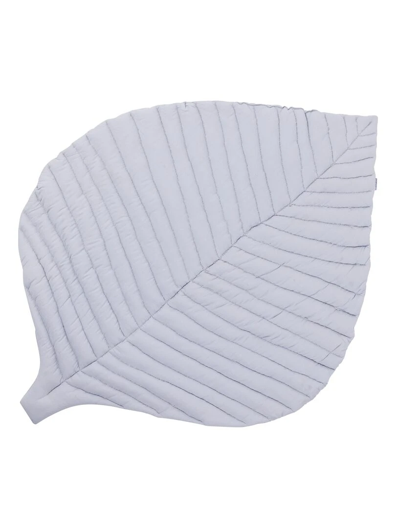 Tapis bébé coton organique cousu main LEAF STONE Gris clair