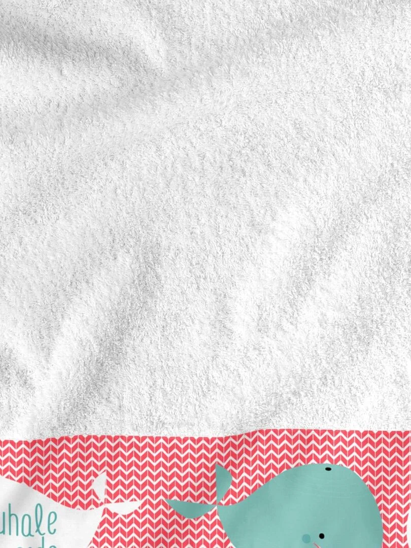 Lot de serviettes Whale "Happyfriday"   Blanc