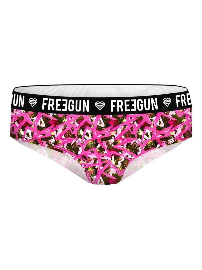 Lot de 2 culottes fille Collection Street Art Freegun   Rose