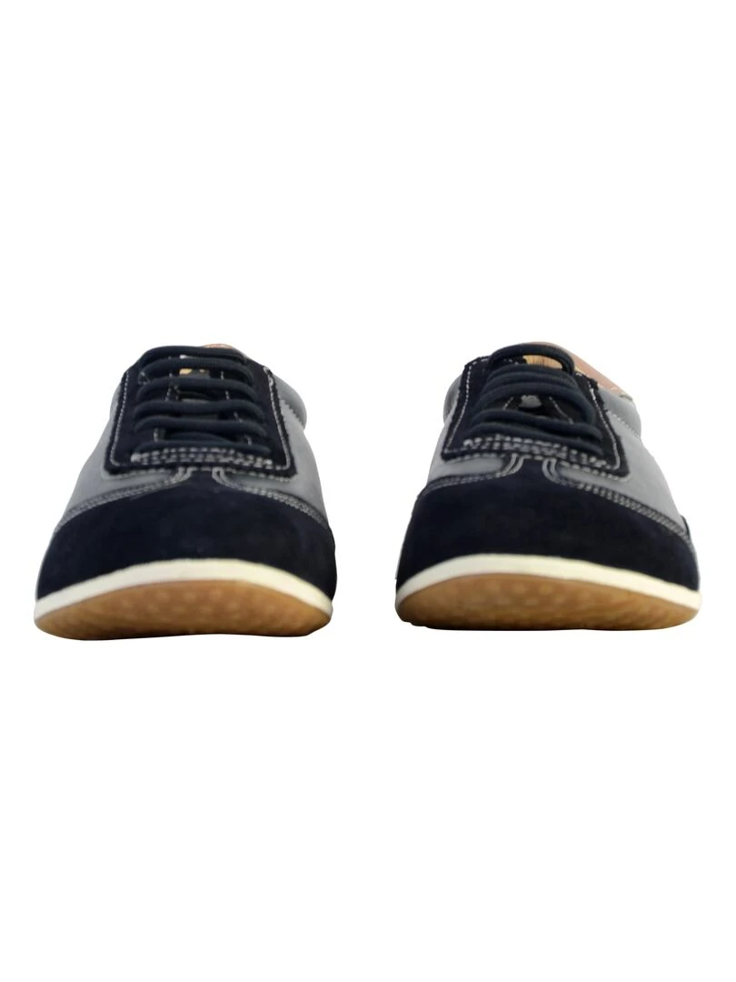 Basket Cuir Geox Vega   Bleu marine