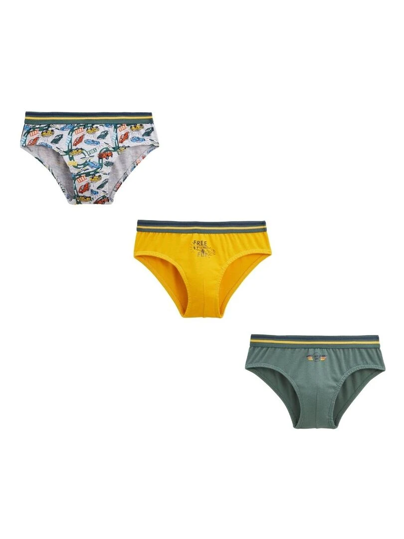 Lot de 3 slips garçon Tambolino Kaki