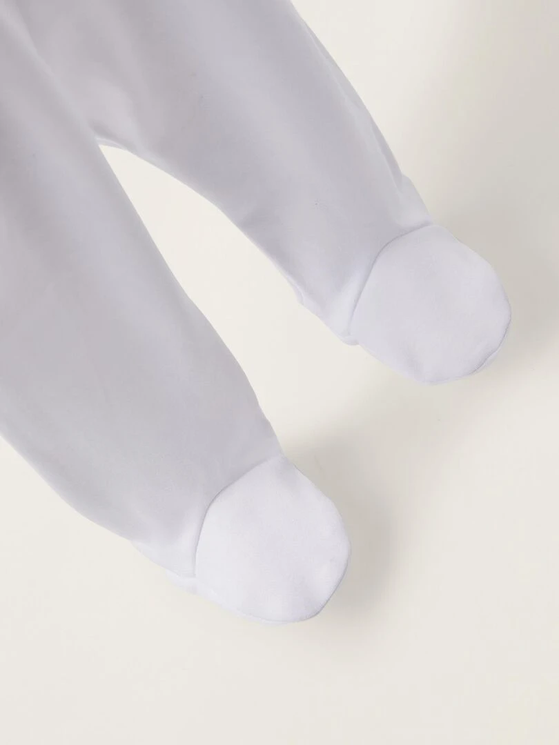Pack 4 Pantalons avec Pieds en Coton pour Nouveau Né et Bébé 'Extra Confortable'  ESSENTIALS LINE   Blanc