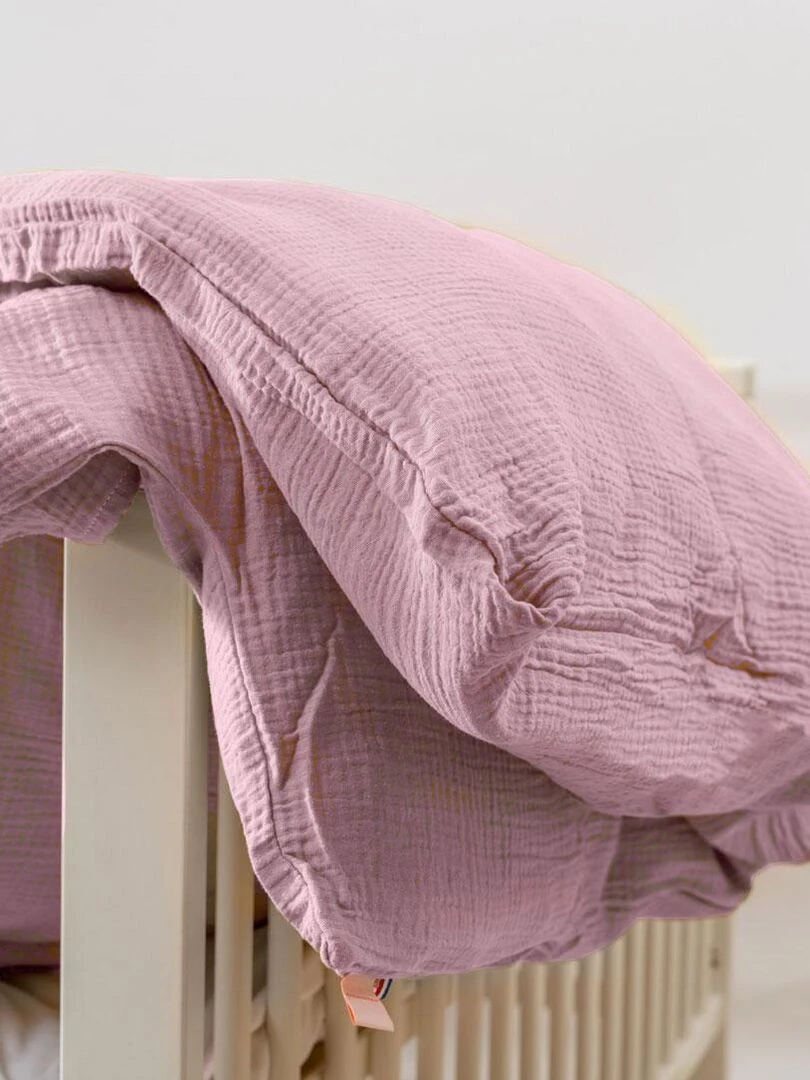 Housse de Couette en Coton Bio Rose   Rose
