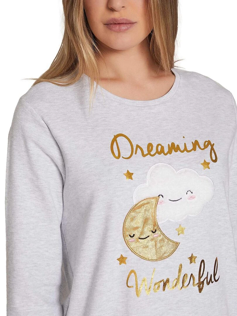 Pyjama pantalon top Dreaming Wonderful   Gris