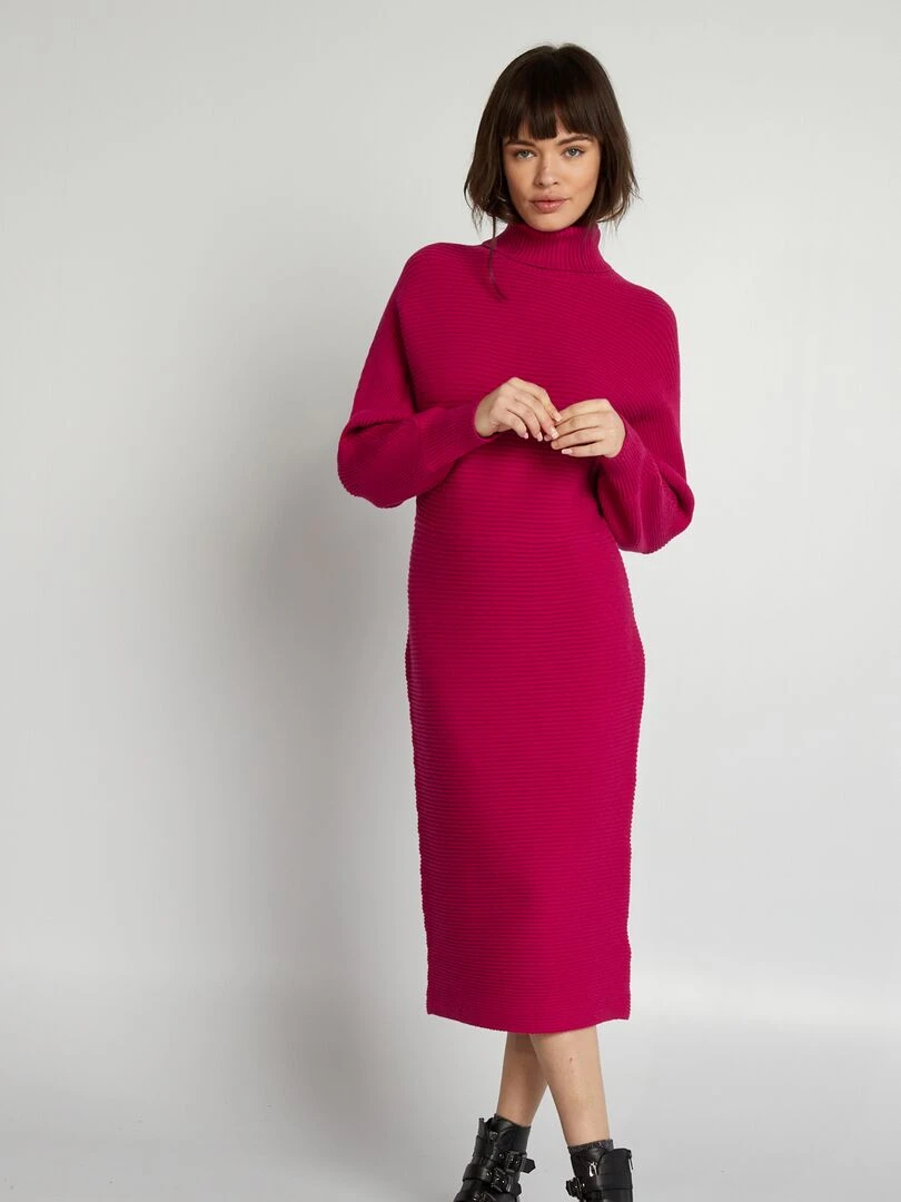 Robe pull longue   Rouge