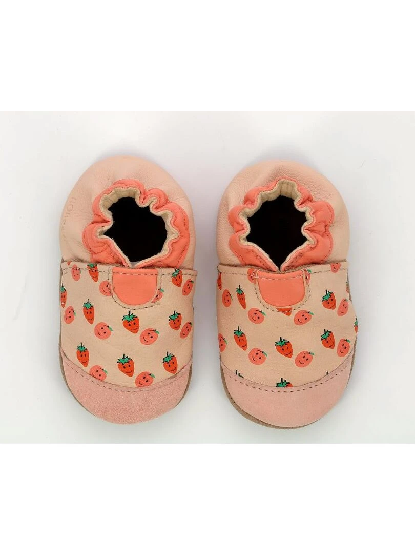 Chaussons Cuir Sweet Salade Rose