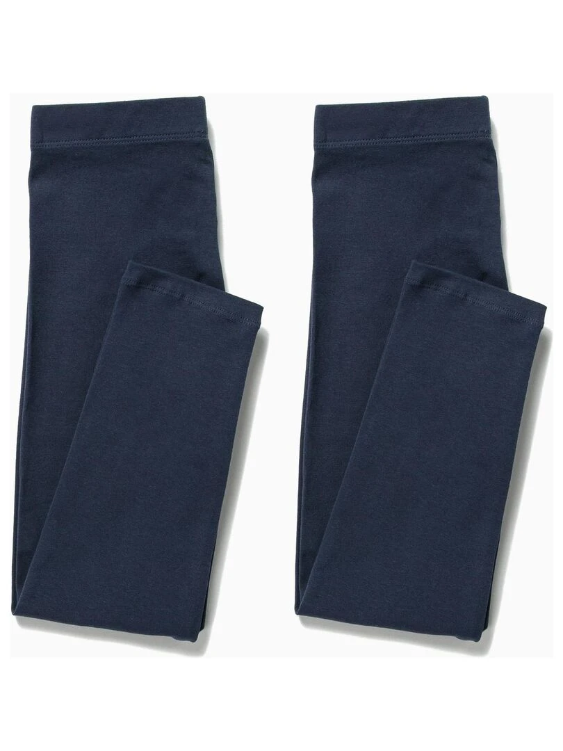 Pack 2 Paires de Leggings pour Fille DISRUPTION Bleu nuit