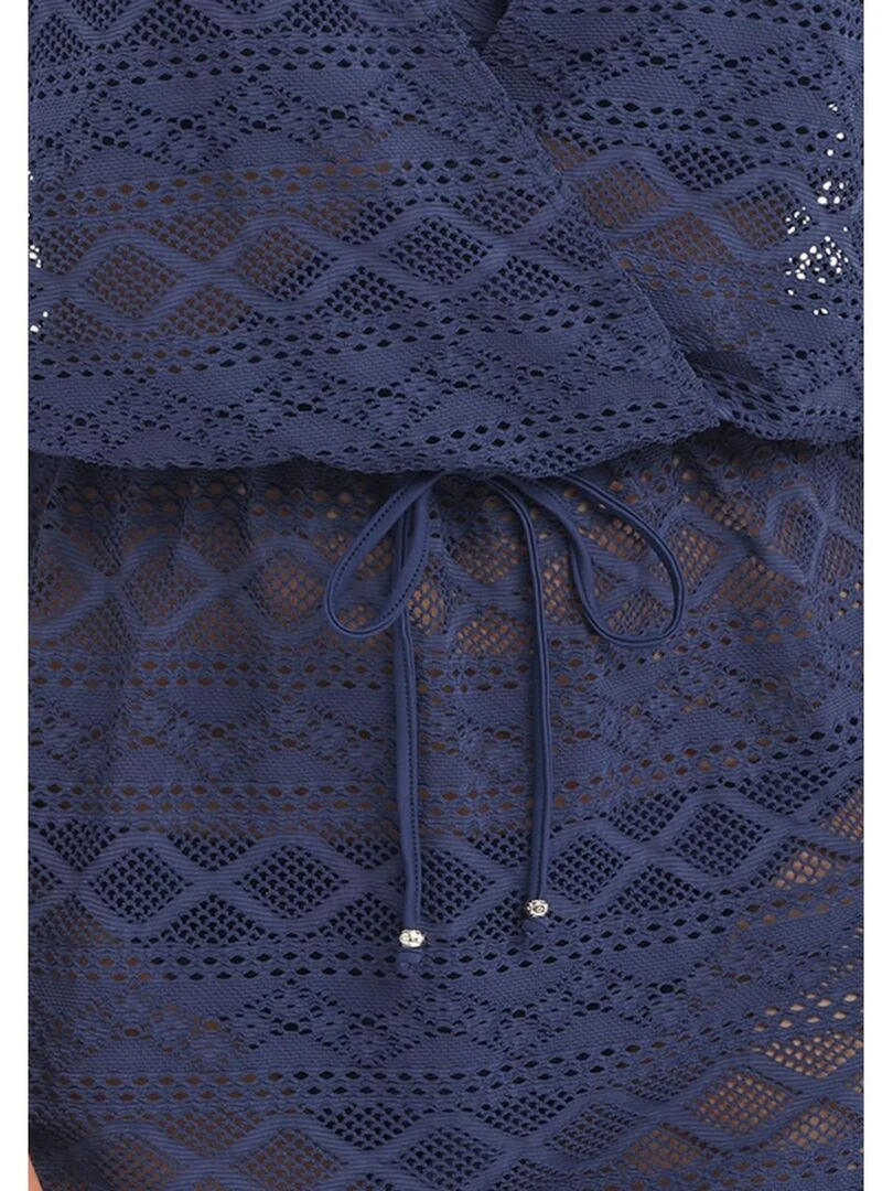 Robe de plage ajourée maille crochet Sundance   Bleu
