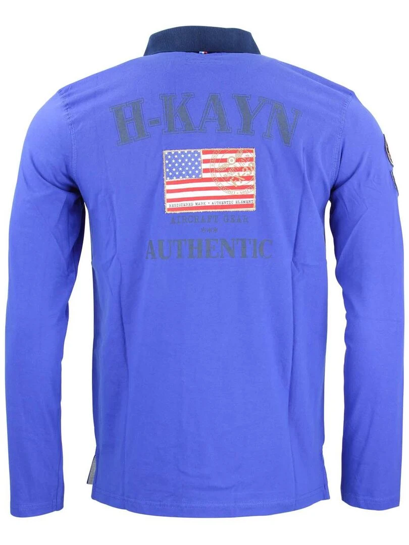 Polo manches longues homme CEGAM HARRY KAYN Bleu
