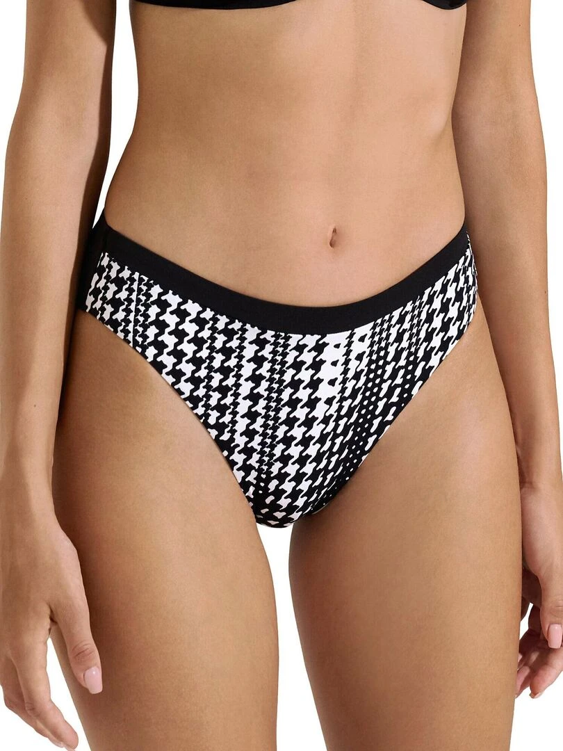 Bas maillot slip de bain taille haute Quito Noir
