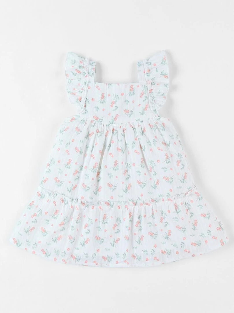 Robe évasée fleurie    Noukie's   Blanc