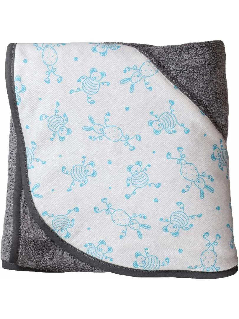 Cape de bain bébé éponge 480gr m² TOURNICOTIN Gris