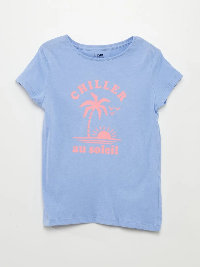 Lot de 2 tee shirts à message   Bleu/vert