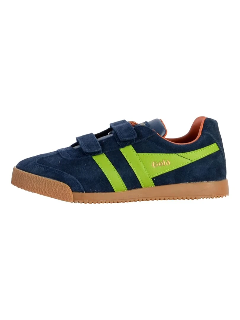 Basket Cuir Enfant Gola Barrier Strap Bleu marine