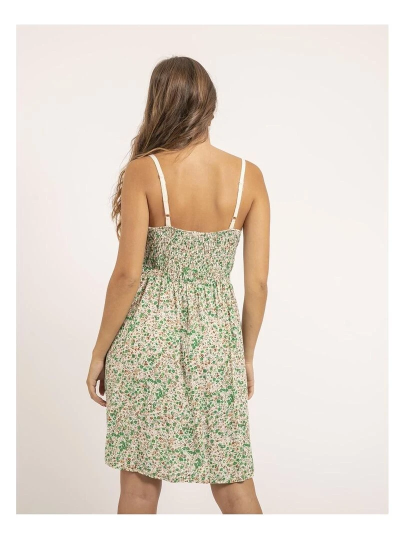 Robe courte motifs IBASS Vert