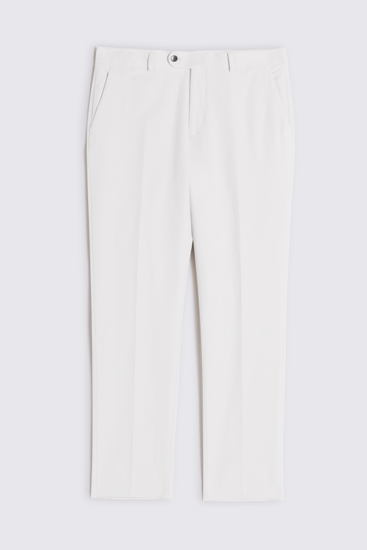 Tailored Fit Winter White Moleskin Trousers   Buy Online at Moss