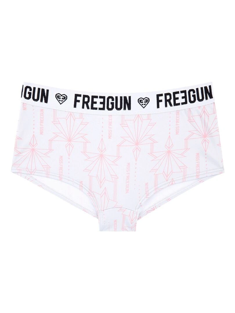 Lot de 3 Shortys fille ceinture moulinée satin Freegun   Bleu