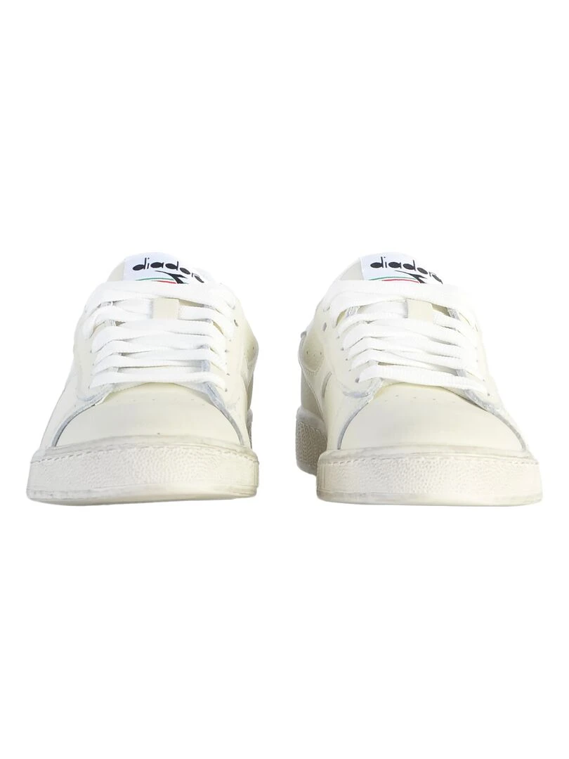 Basket Cuir Diadora Game Low Waxed   Blanc