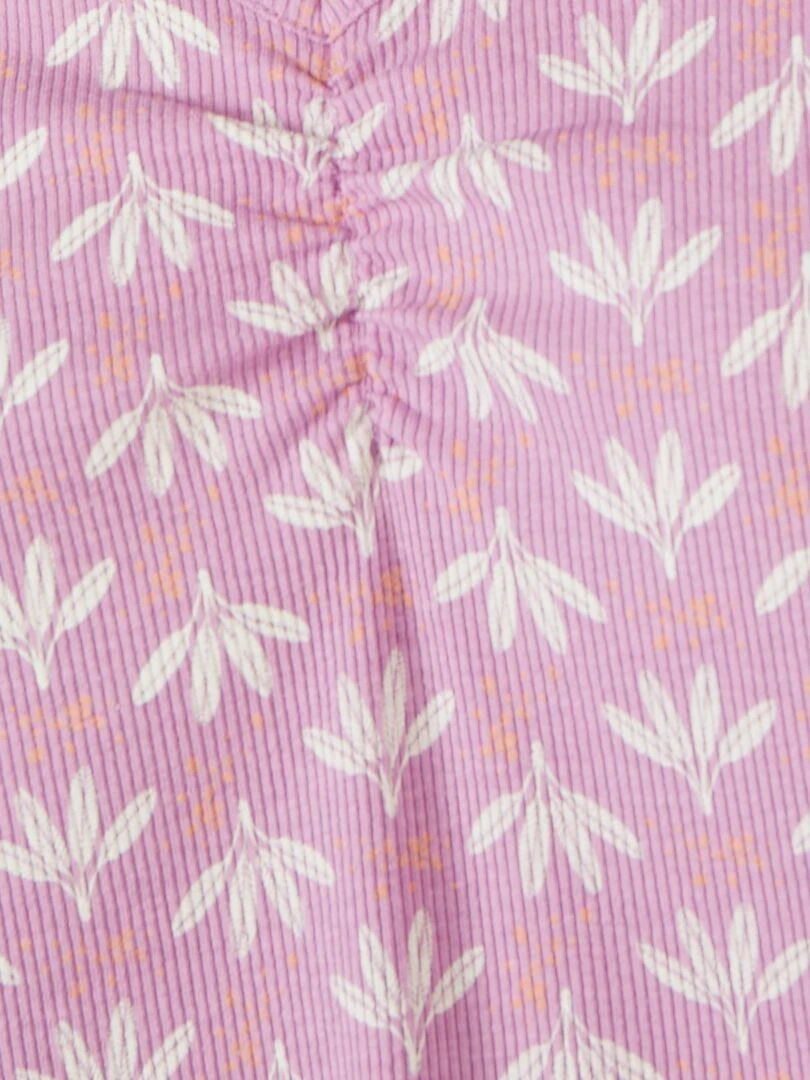 Pyjama 7/8ème maille côtelée    Damart   Violet