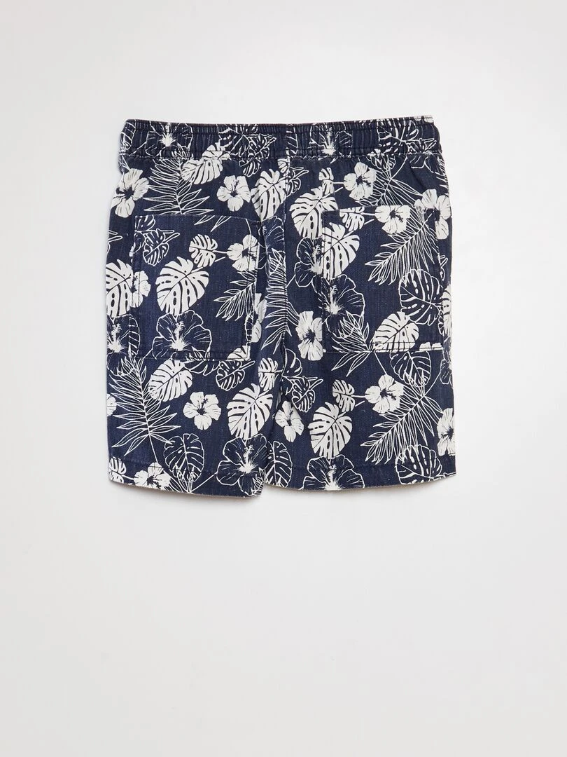 Short de bain imprimé Marine