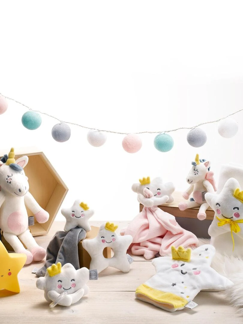Doudou hochet étoile Blanc