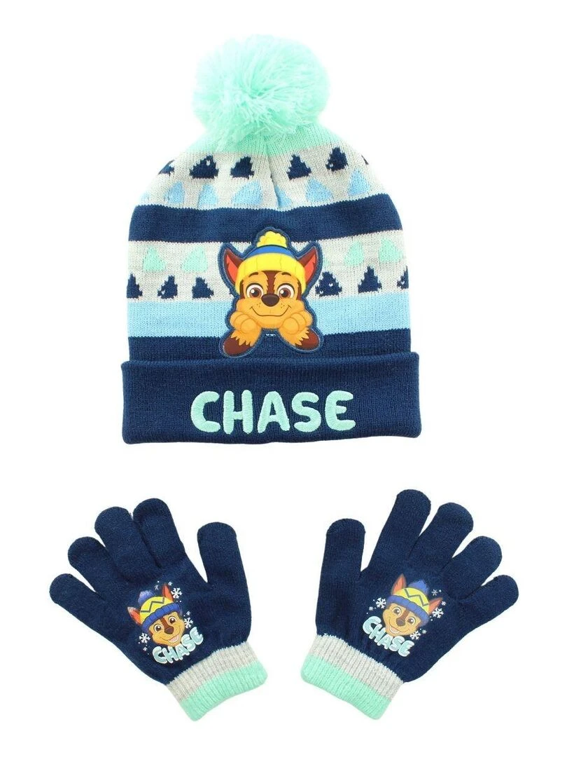 Paw Patrol Bonnet gant garçon Imprimé La Pat' Patrouille Bleu
