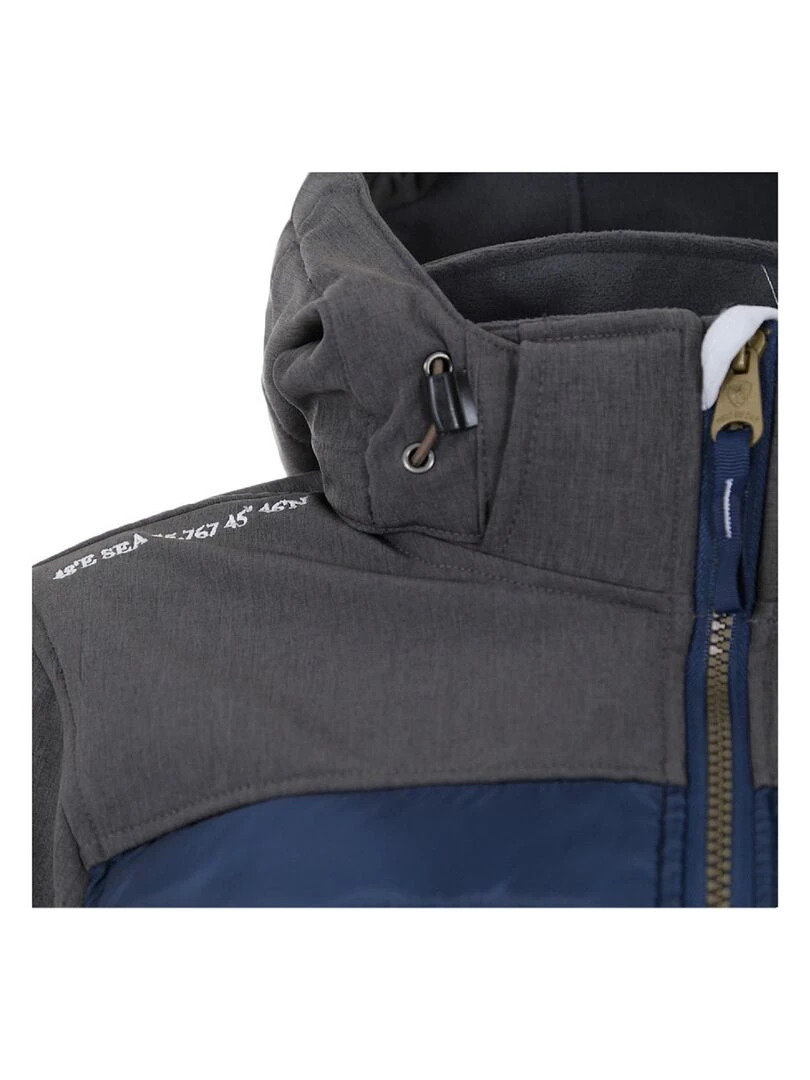 Blouson softshell femme ANDREI   VENT DU CAP   Noir Bleu marine Gris