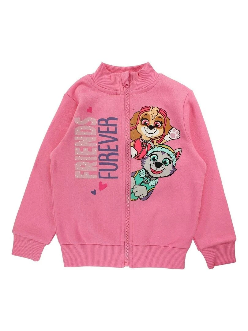 La Pat' Patrouille Veste fille imprimé La Pat' Patrouille en coton Rose