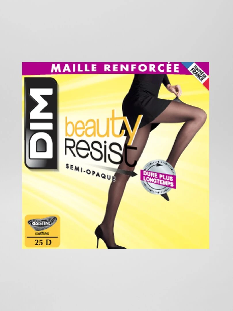 Collant beauty resist en maille renforcée 'DIM' noir