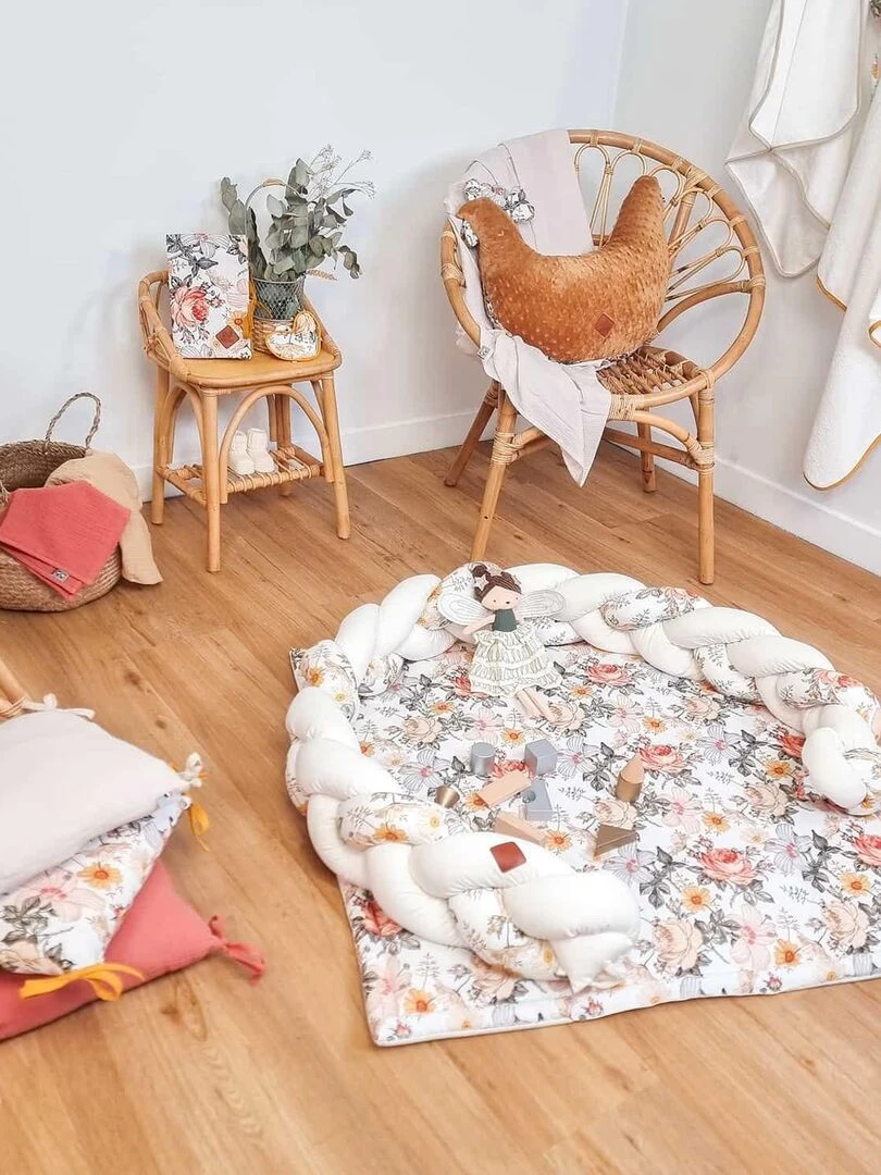 Tapis de parc tapis d'éveil réversible Néo Vintage Multicolore
