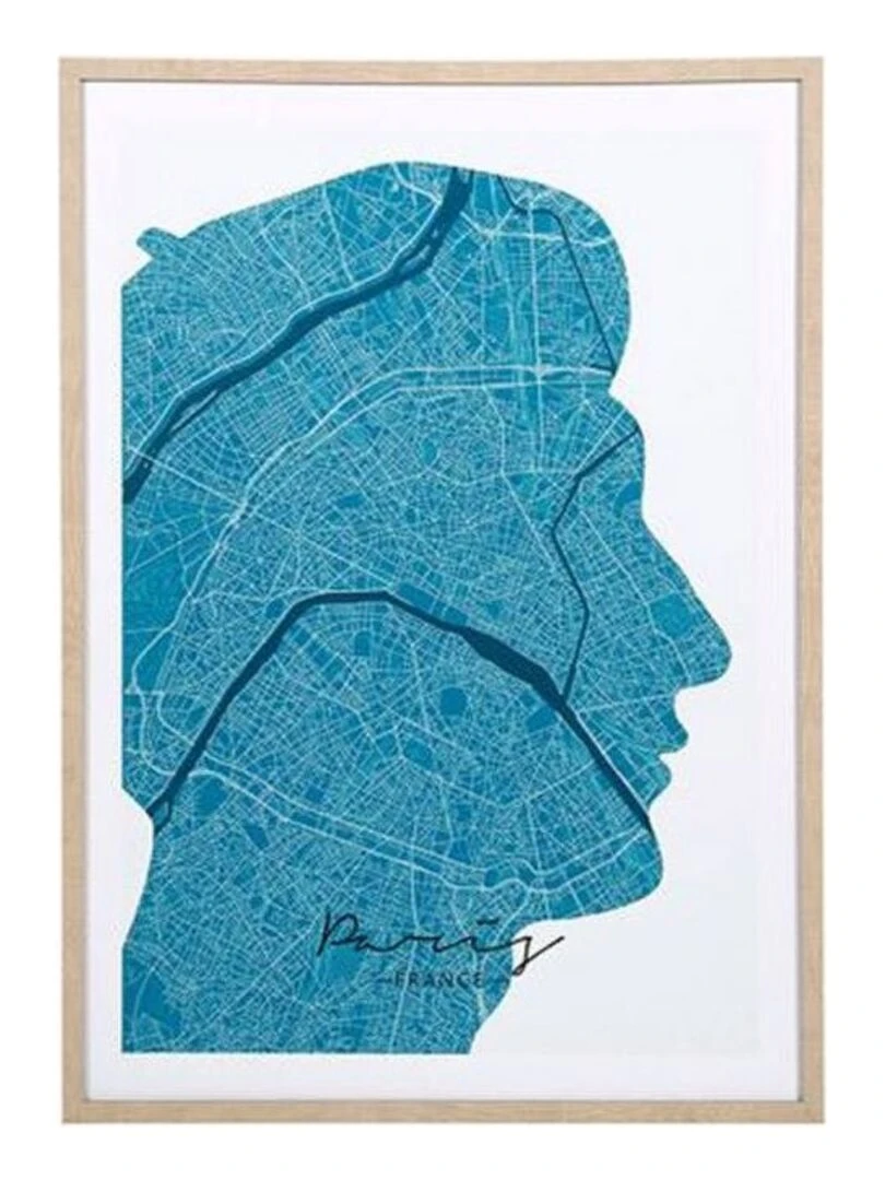 Tableau toile imprimée 50x70 cm Paris Blanc