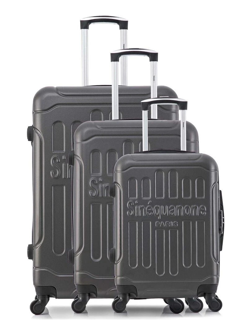 Set de 3 Valises Rigides HEMERA Gris foncé