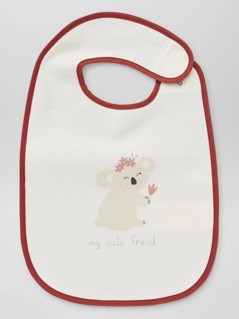 Lot de 5 bavoirs éponge   Rose/beige