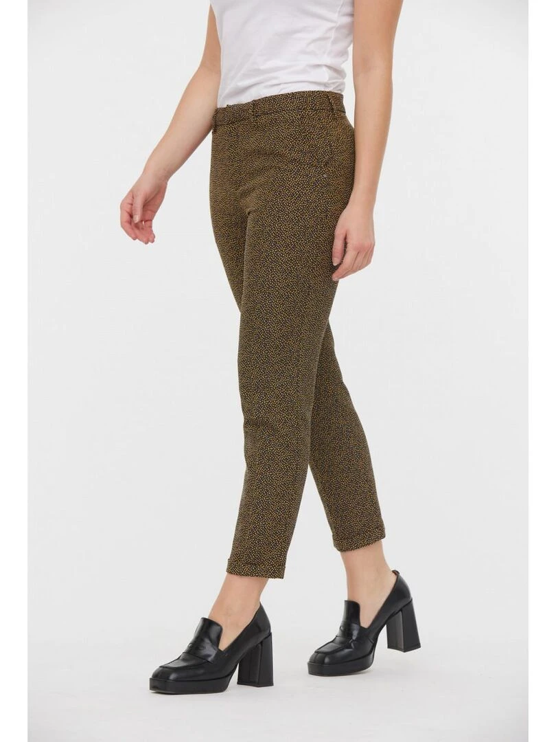 Lee Cooper   Pantalon polyester chino JANIS   Bleu Jaune
