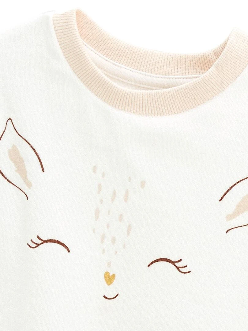 Pyjama enfant en velours Oma Biche   Beige