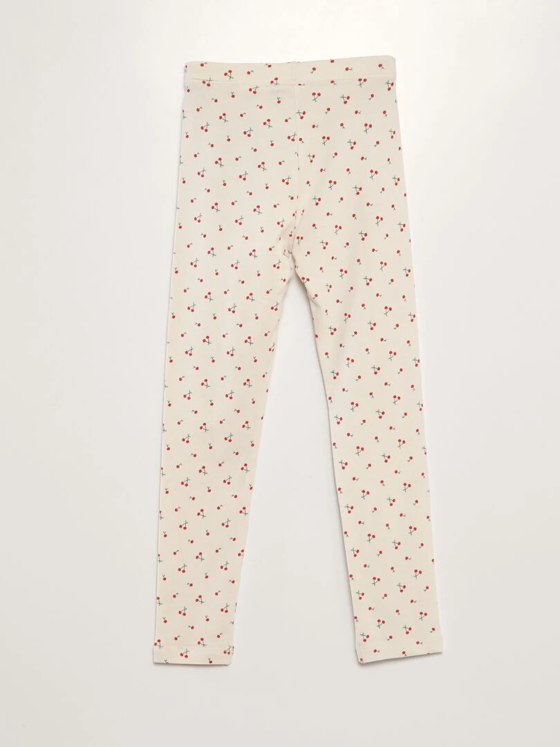 Legging long imprimé Blanc cerise