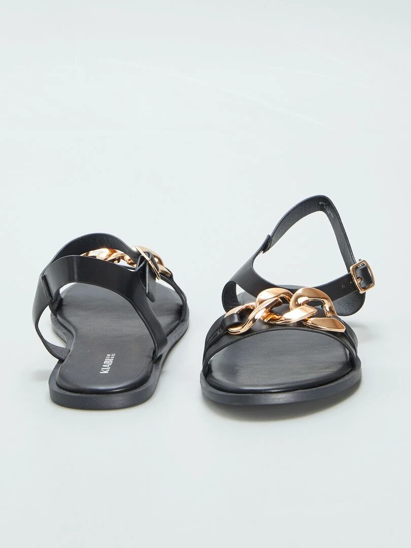 Sandales avec chaîne   noir