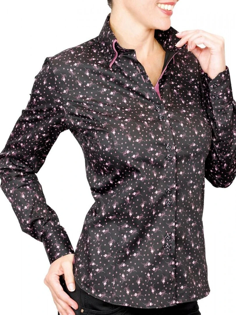 Chemise double col WILMA Noir